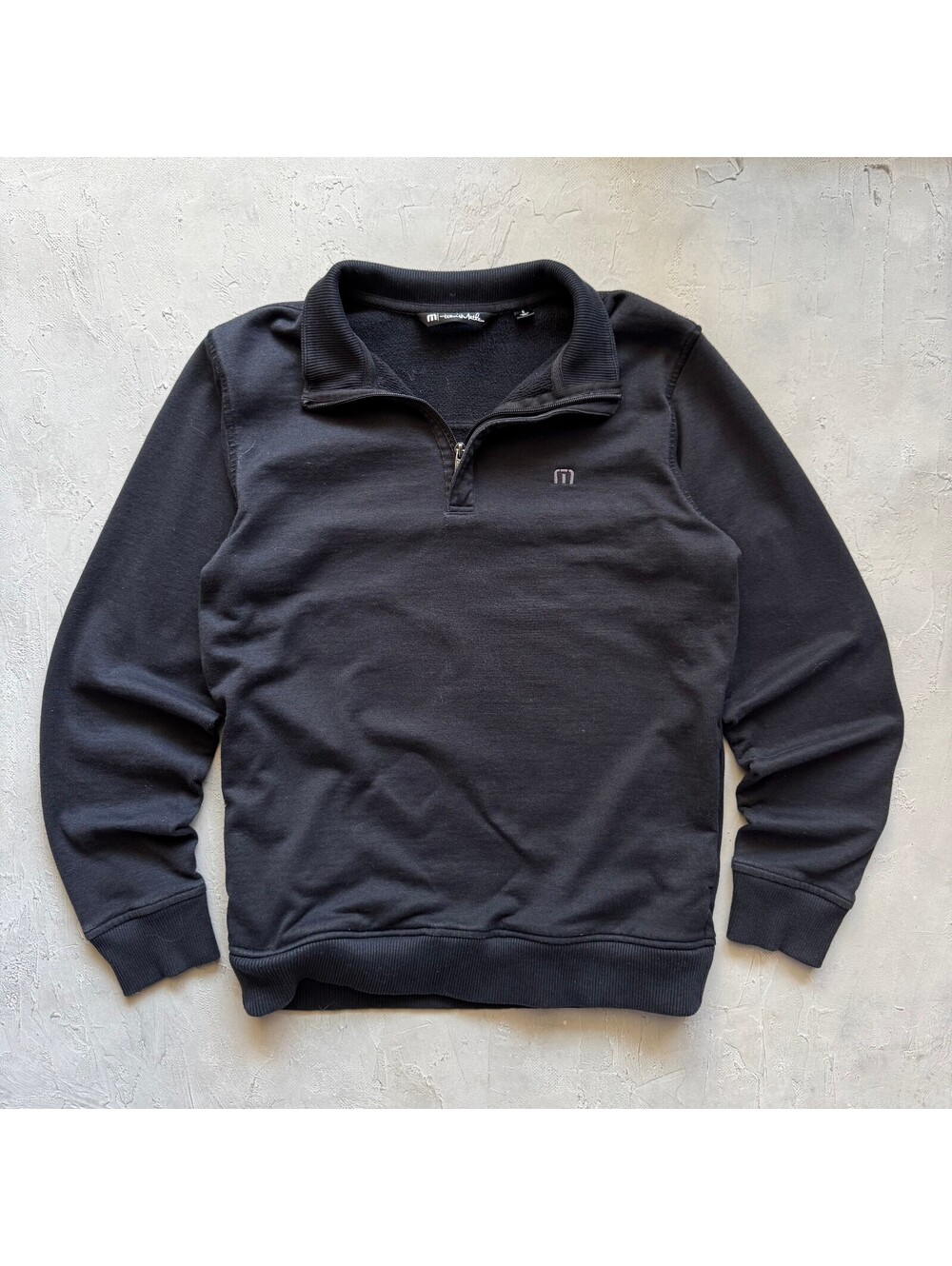 Travis Mathew Dark Gray Cloud 2.0 Quarter Zip Pullover Sweatshirt Mens Size S
